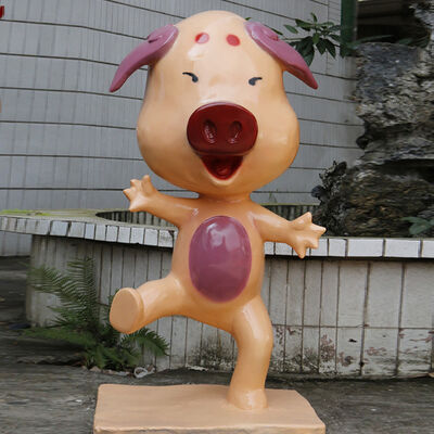 buy Custom Commercial Display Cute Fiberglass Statue Cartoon Animal online manufacture
