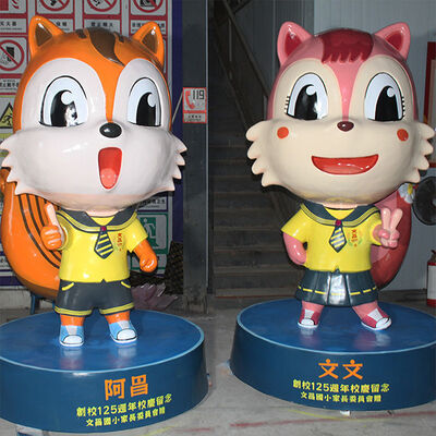 kopen Aangepaste Fbr Decoratie Cartoon Glasvezel Sculptuur Model Waterdicht Zonbestendig online manufacture