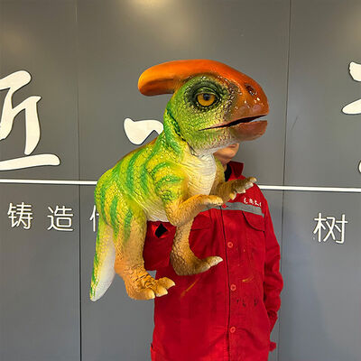 comprare Burattino di dinosauro a corpo intero in gomma siliconica interattivo per eventi, oggetti di scena animatronici per le mani online manufacture