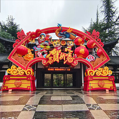 acheter Décoration de Noël lanterne chinoise du festival d'illumination LED en soie online manufacture