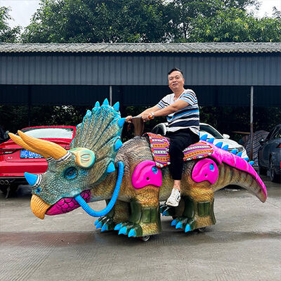 buy Customized Robot Animatronic Realistic Walking Dinosaur Rides 2~20km/H online manufacture