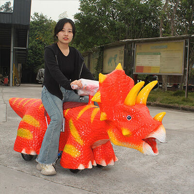 comprar Brinquedo de passeio de desenho animado operado por moedas, atração infantil, scooter de dinossauro online manufacture