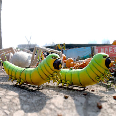 kaufen Garten-Vergnügungsausrüstung Animatronische Raupe Silikonkautschuk Insekt online manufacture